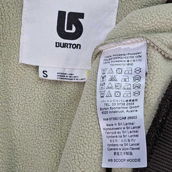 Burton Snowboards Hoodie Full Zip Sweatshirt Camouflage Long Sleeve Women's Sz S - Picture 9 of 10